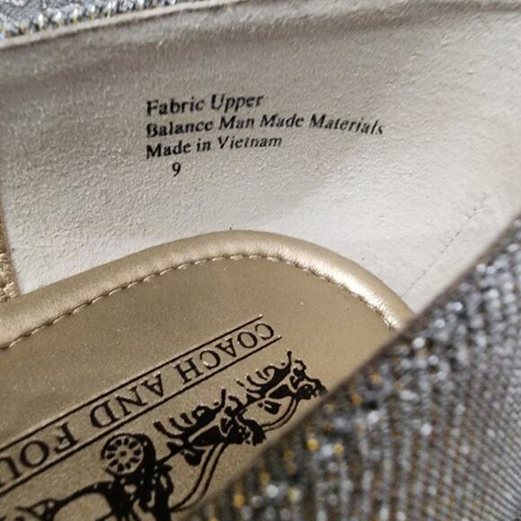 Coach and Four Peep Toe Heels, Silver Sparkle, Size 9 - Picture 7 of 7